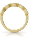 Crown Ring Jewellery - Band - Diamond - LAB Noam Carver Glow Band 14K Yellow Gold 0.78ct Pear Shape Lab Diamonds Bezel Set Size 6.5