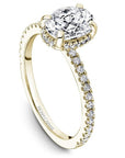 Crown Ring Yellow Gold Noam Carver Halo Engagement Ring