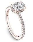 Crown Ring Rose gold Noam Carver Halo Engagement Ring