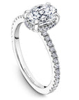 Crown Ring White gold Noam Carver Halo Engagement Ring