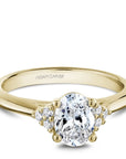Crown Ring Noam Carver Knife Edge Floral Engagement Ring