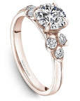 Crown Ring Rose gold Noam Carver Knife Edge Regal Engagement Ring