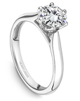 Crown Ring Platinum Noam Carver Knife Edge Solitaire Engagement Ring