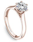 Crown Ring Rose gold Noam Carver Knife Edge Solitaire Engagement Ring