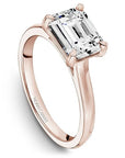 Crown Ring Rose gold Noam Carver Knife Edge Solitaire Engagement Ring