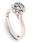 Crown Ring Rose gold Noam Carver Knife Edge Solitaire Engagement Ring