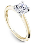 Crown Ring Yellow Gold Noam Carver Knife Edge Solitaire Engagement Ring