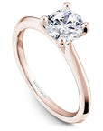 Crown Ring Rose gold Noam Carver Knife Edge Solitaire Engagement Ring