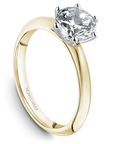 Crown Ring Yellow Gold Noam Carver Knife Edge Solitaire Engagement Ring