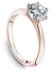 Crown Ring Rose gold Noam Carver Knife Edge Solitaire Engagement Ring