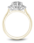 Crown Ring Noam Carver Knife Edge Trinity Engagement Ring