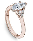 Crown Ring Rose gold Noam Carver Knife Edge Vintage Engagement Ring