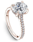 Crown Ring Rose gold Noam Carver Modern Engagement Ring