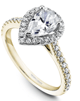 Crown Ring Yellow Gold Noam Carver Modern Pave Engagement Ring