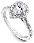 Crown Ring White gold Noam Carver Modern Pave Engagement Ring