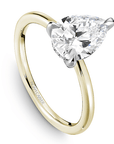 Crown Ring Yellow Gold Noam Carver Modern Solitaire Engagement Ring