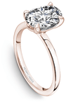 Crown Ring Rose gold Noam Carver Modern Solitaire Engagement Ring