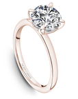 Crown Ring Rose gold Noam Carver Modern Solitaire Engagement Ring