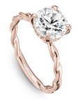 Crown Ring Rose gold Noam Carver Modern Twist Engagement Ring