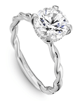 Crown Ring White gold Noam Carver Modern Twist Engagement Ring