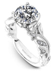Crown Ring White gold Noam Carver Pave Classic Engagement Ring