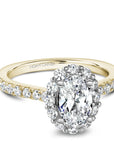 Crown Ring Noam Carver Pave Halo Engagement Ring