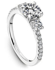 Crown Ring Platinum Noam Carver Pave Modern Engagement Ring