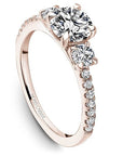 Crown Ring Rose gold Noam Carver Pave Modern Engagement Ring