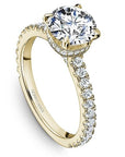 Crown Ring Yellow Gold Noam Carver Pave Regal Engagement Ring
