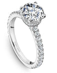 Crown Ring Platinum Noam Carver Pave Regal Engagement Ring