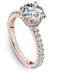 Crown Ring Rose gold Noam Carver Pave Regal Engagement Ring