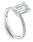 Crown Ring Platinum Noam Carver Pave Solitaire Engagement Ring