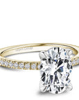 Crown Ring Noam Carver Pave Solitaire Engagement Ring