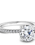 Crown Ring White gold Noam Carver Pave Solitaire Engagement Ring