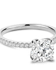 Crown Ring White gold Noam Carver Pave Solitaire Engagement Ring