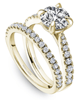 Crown Ring Noam Carver Pave Solitaire Engagement Ring