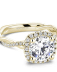 Crown Ring Noam Carver Pave Twist Halo Engagement Ring