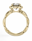 Crown Ring Noam Carver Pave Twist Halo Engagement Ring