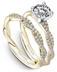Crown Ring Noam Carver Pave Twist Solitaire Engagement Ring