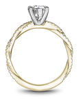 Crown Ring Noam Carver Pave Twist Solitaire Engagement Ring