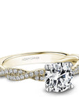 Crown Ring Noam Carver Pave Twist Solitaire Engagement Ring