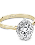 Crown Ring Yellow Gold Noam Carver Solitaire Engagement Ring