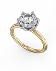 Crown Ring Yellow Gold Noam Carver Solitaire Engagement Ring
