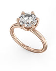Crown Ring Rose gold Noam Carver Solitaire Engagement Ring