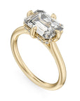 Crown Ring Yellow Gold Noam Carver Solitaire Engagement Ring