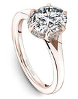 Crown Ring Rose gold Noam Carver Split Shank Modern Engagement Ring