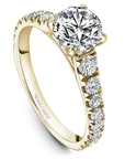 Crown Ring Yellow Gold Noam Carver Squared Modern Engagement Ring
