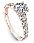 Crown Ring Rose gold Noam Carver Squared Modern Engagement Ring