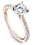 Crown Ring Rose gold Noam Carver Tapered Pave Modern Engagement Ring