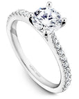 Crown Ring White gold Noam Carver Tapered Pave Modern Engagement Ring